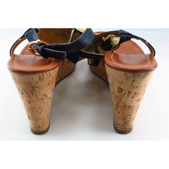 Tommy Hilfiger‎ T-Strap Black Synthetic Women Shoes Size 8.5 Medium - Picture 4 of 6